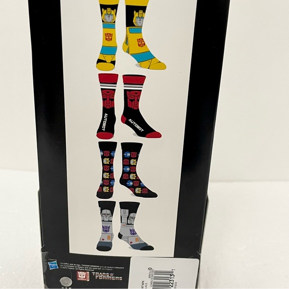 6 Pair Transformers SOCKS Men Size 8-12 , Men Casual CREW SOCKS by Hasbro, NEW - Picture 6 of 14